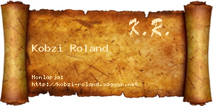 Kobzi Roland névjegykártya