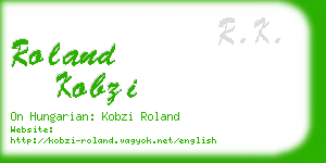 roland kobzi business card
